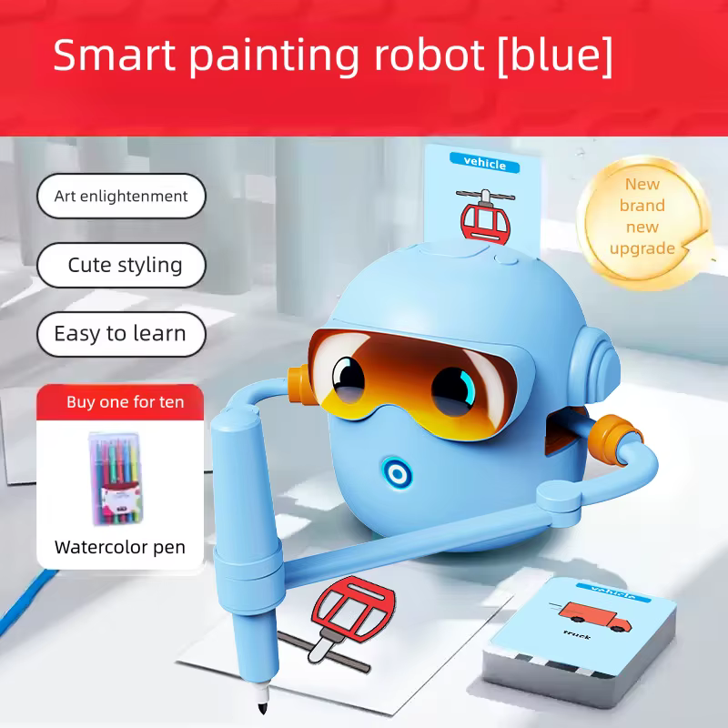 Robot de dessin Intelligent automatique, illumination, Robot de dessin Intelligent, aide pédagogique, jouet éducatif pour la petite enfance