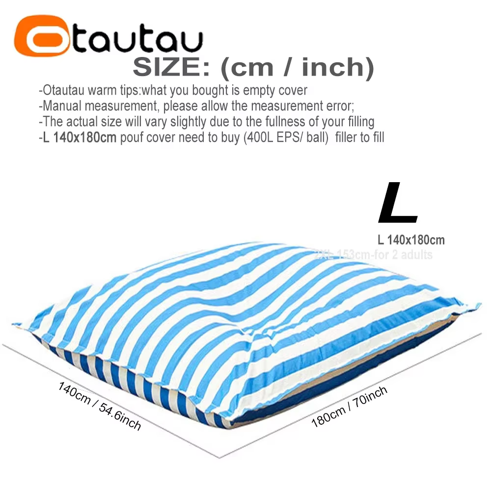OTAUTAU Housse de sac de haricots flottant pour piscine extérieure