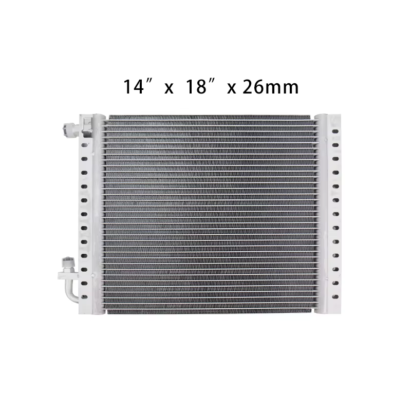 Condenseur de radiateur universel en aluminium pour climatisation, 14x18x26mm, haute dissipation thermique, pour voiture, camion, hot rod