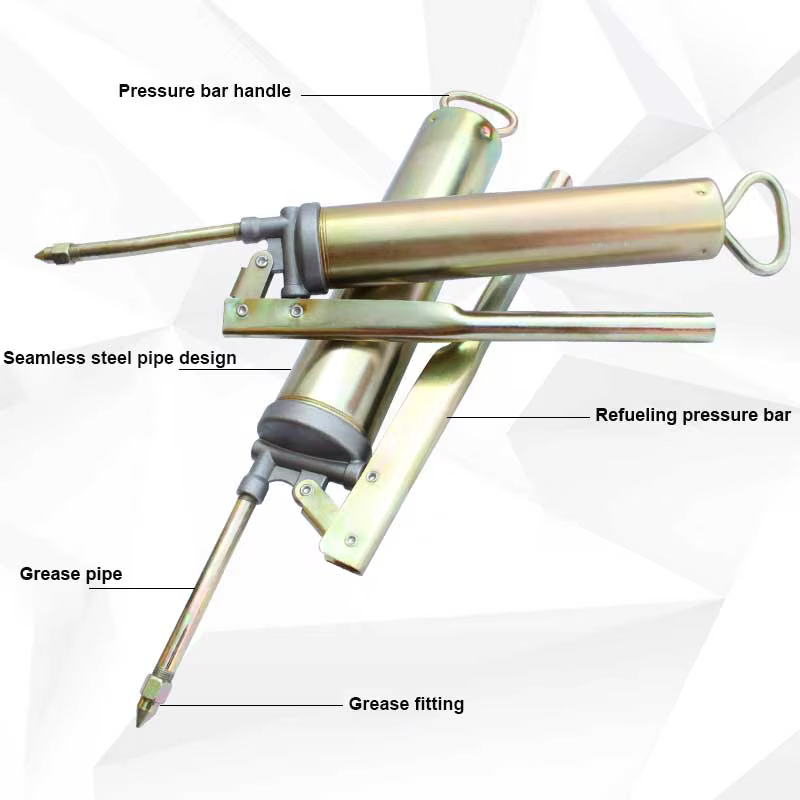 Pistolet à Graisse Pneumatique existent 200CC/400CC, Pression Manuelle, Type Levier, Injecteur d'Huile, Pompe de Compresseur, Machine pour Voiture/Camion