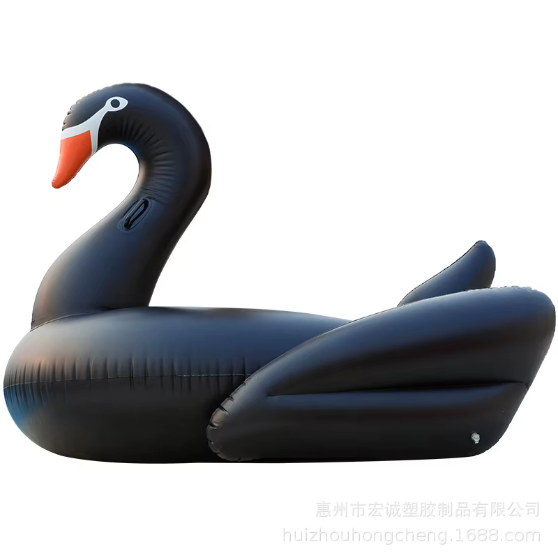 Bouée gonflable géante Cygne Noir à chevaucher