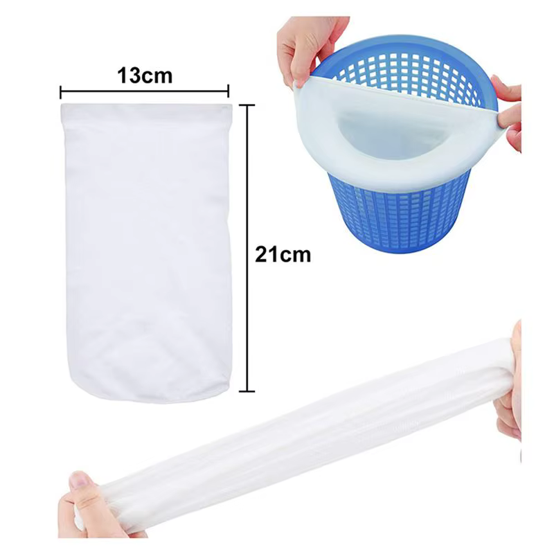 50Pcs Chaussettes de filtration pour skimmer de piscine