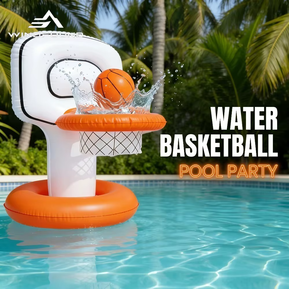 Jouet de basket-ball gonflable flottant sur l'eau avec mini ballon