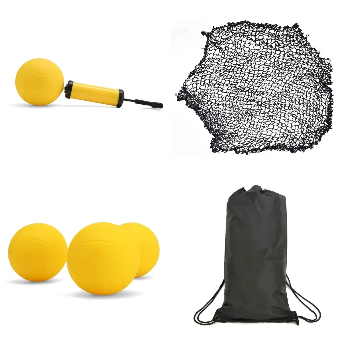 Filet rond de volley-ball de plage avec 3 balles