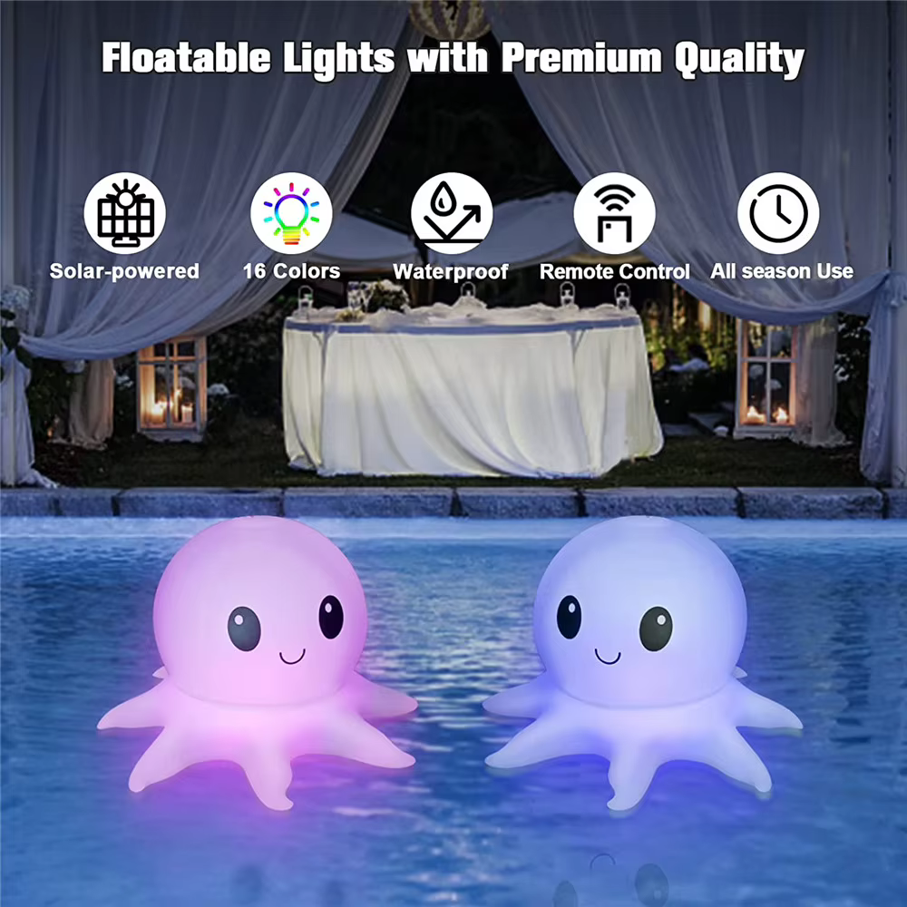 Lampes flottantes solaires pour piscine