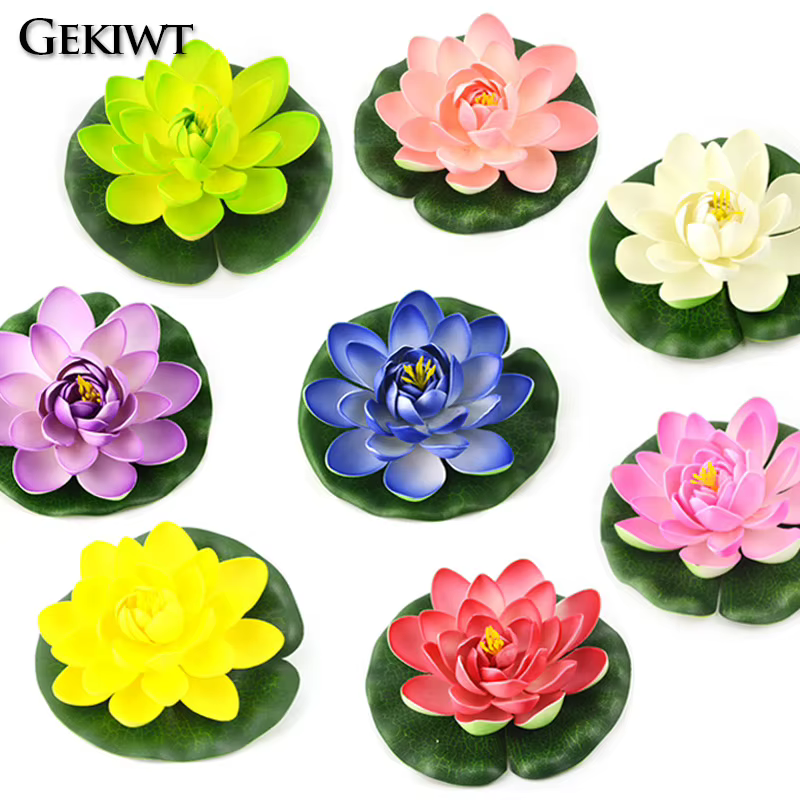 Fleurs Artificielles Flottantes pour Décoration de Piscine