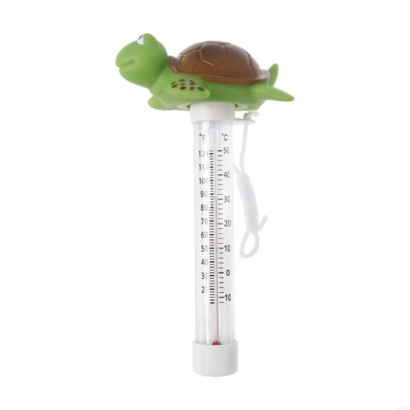 Thermomètres piscine flottants, joli grand écran facile à lire, avec attaches