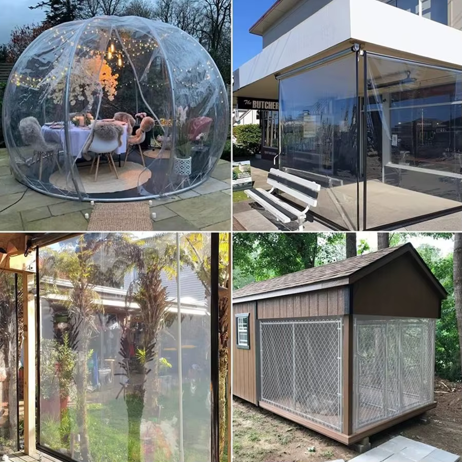 Bâche transparente imperméable de jardin