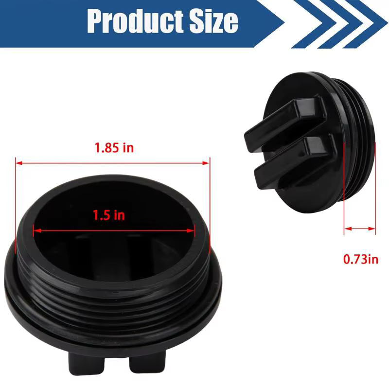 Bouchon de vidange de piscine fileté de 1