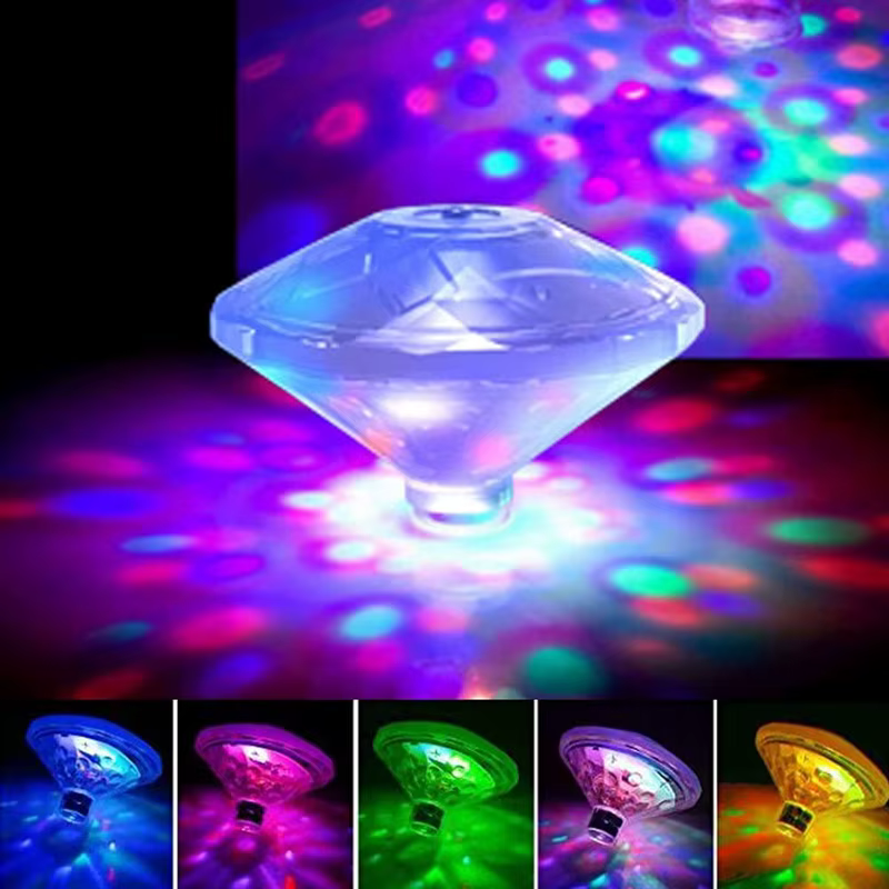 Lampe LED Flottante Colorée en Forme de Diamant