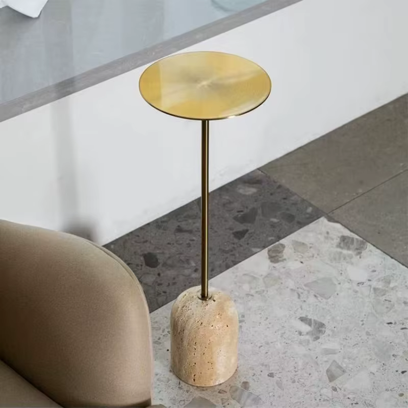 Tables basses en acier inoxydable, petite Table d'appoint pour salon, chambre à coucher, Mini Table ronde moderne, meubles de décoration nordique pour la maison