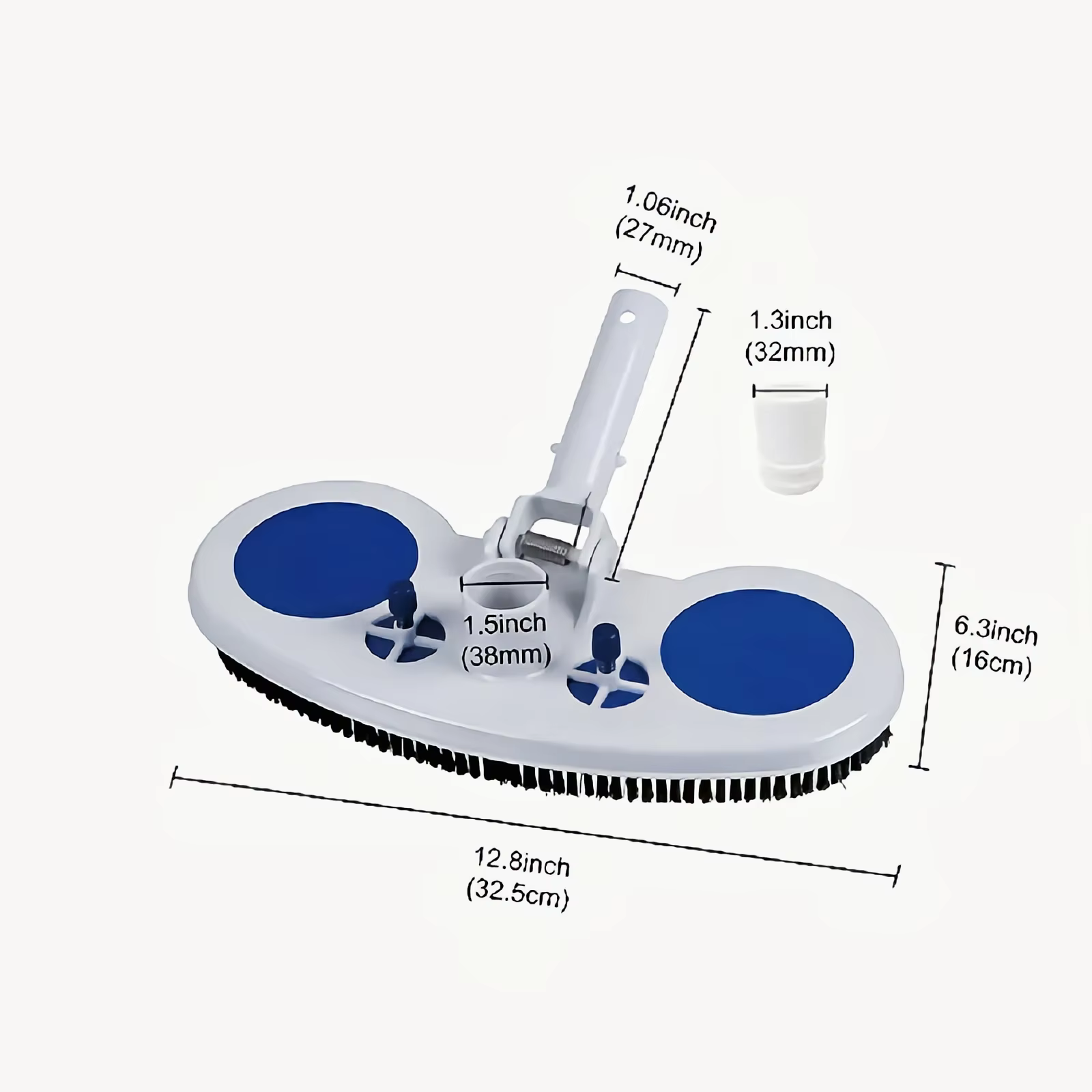 Tête d'aspiration de piscine avec brosse