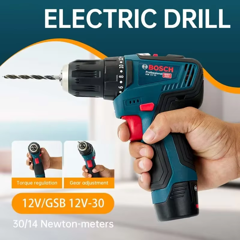 Perceuse électrique Bosch-GSB 12V-30 Professional, visseuse sans fil, robuste, multifonctionnelle, pour la maison, tournevis, bricolage