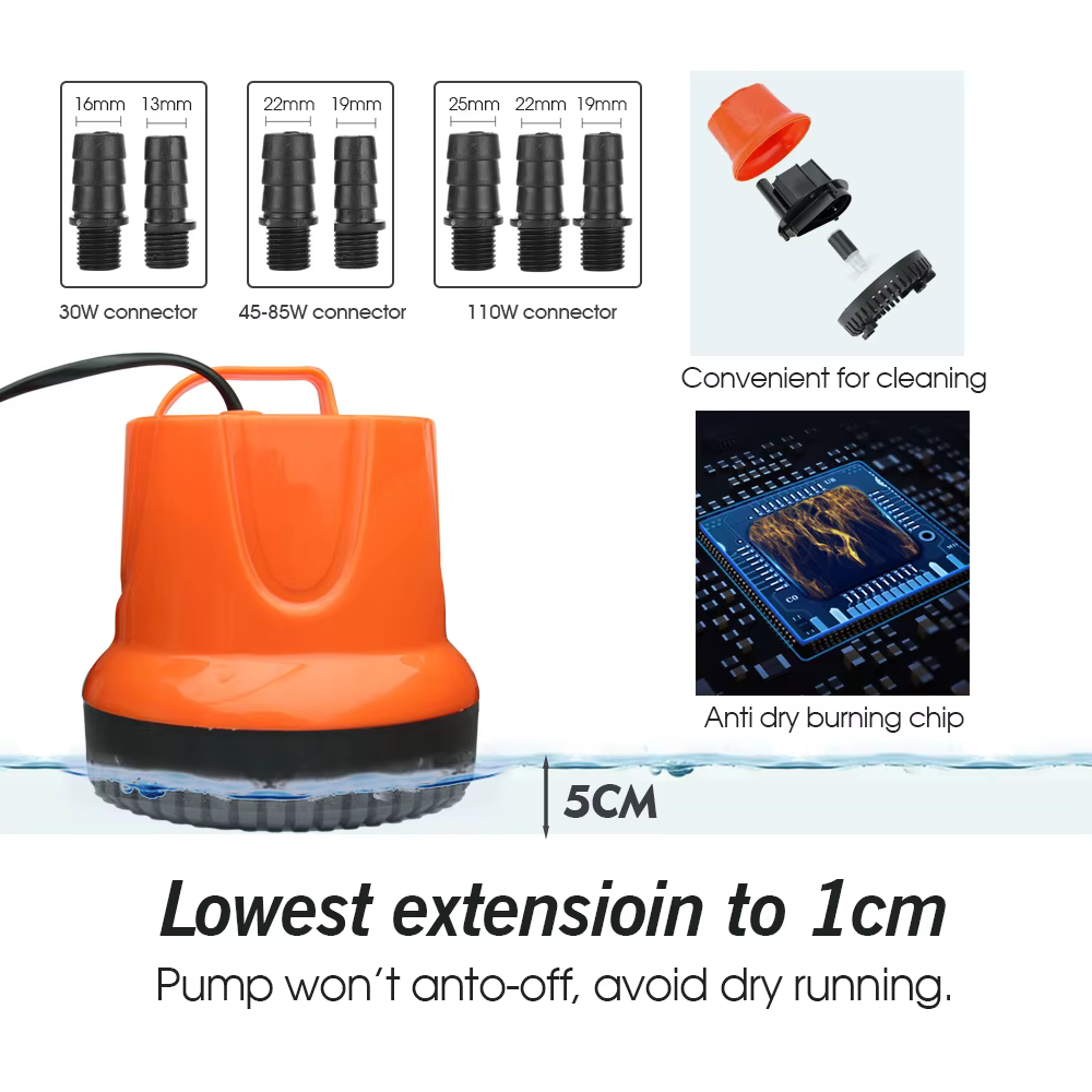 Pompe à eau d'aspiration inférieure 30W 45W 60W 85W 110W 220V