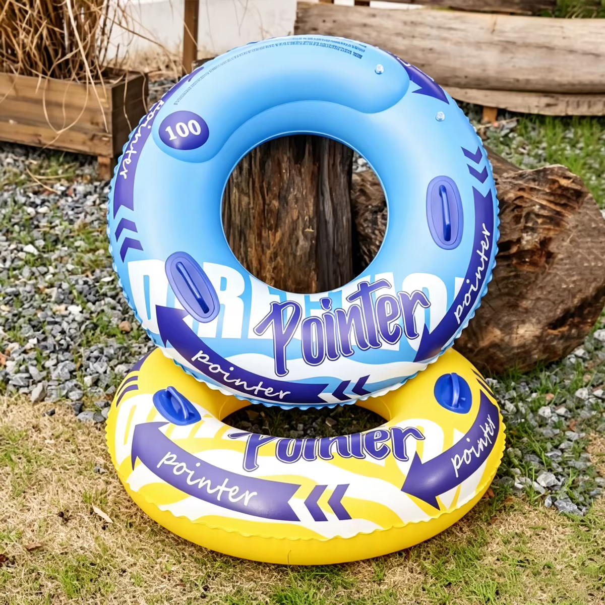 Bouée gonflable double pour la natation
