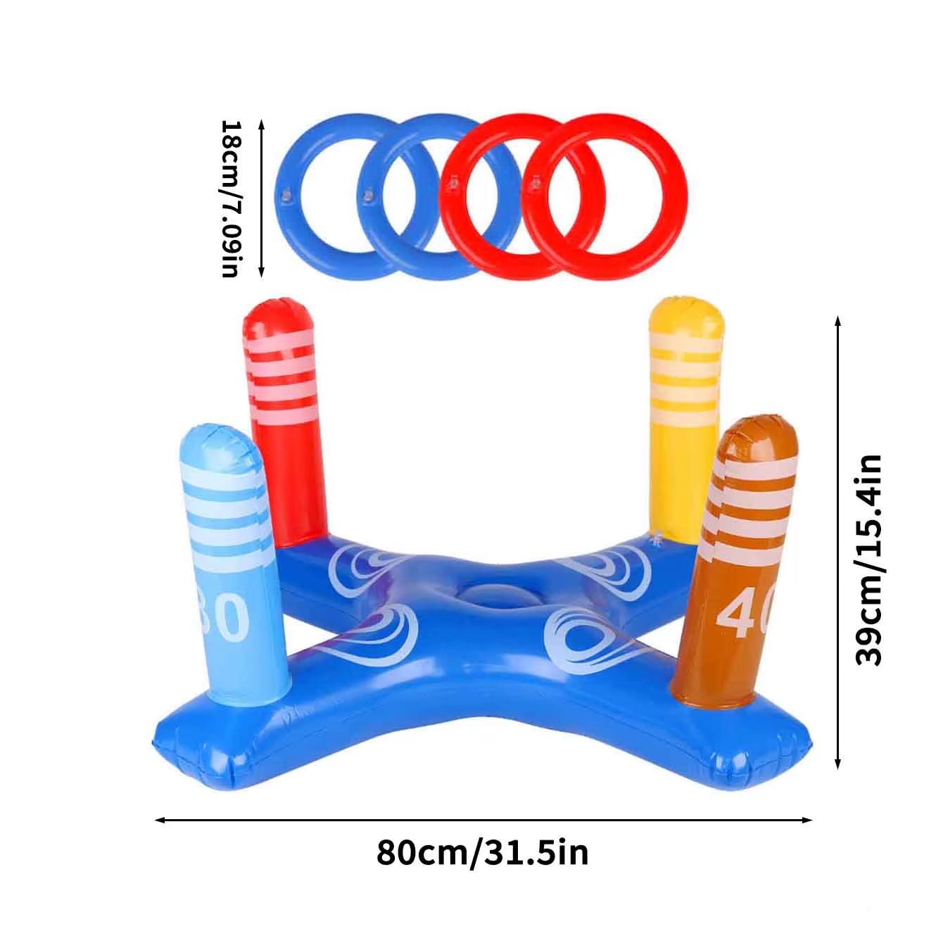Jouets gonflables de jeux de lancer d'anneau de piscine