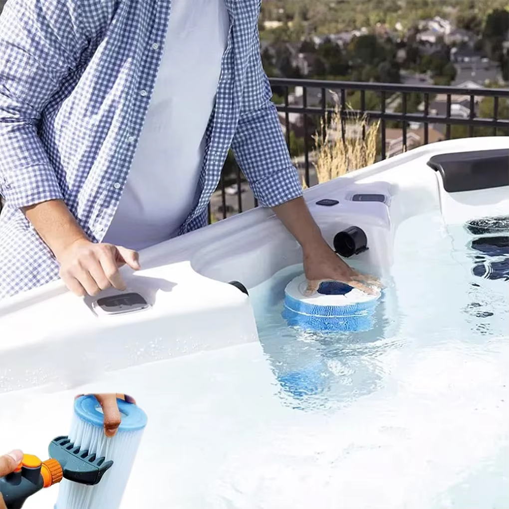 Nettoyeur de filtre à cartouche de piscine Portable avec poignée
