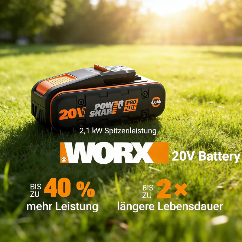 Batterie lithium-ion de remplacement originale WORX 20V 6000mAh/8000mAh, pour tous les outils électriques WA3551 WA3551.1 WA3553 WA3641 WX373.