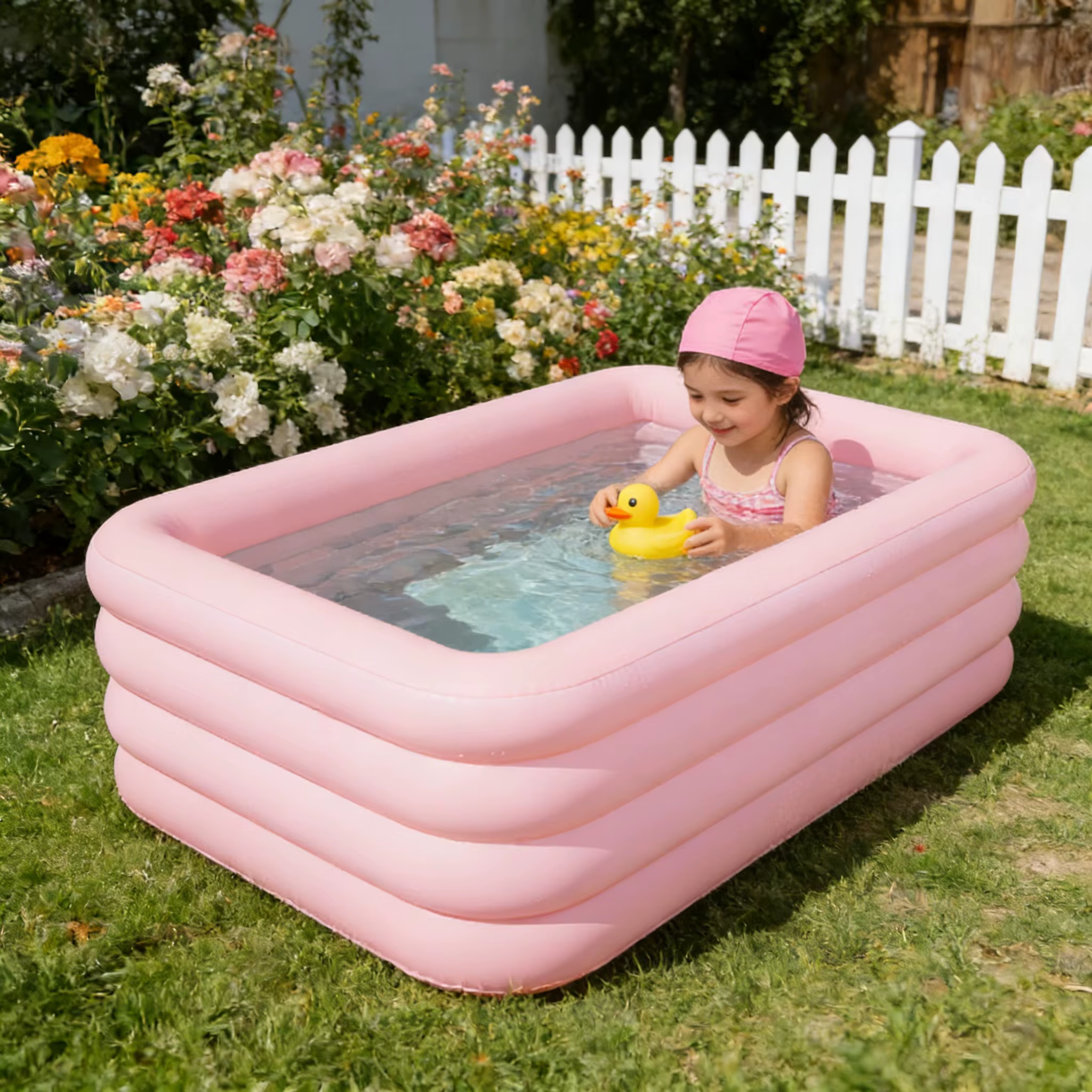 Bar de piscine gonflable multifonctionnel avec tente et sièges