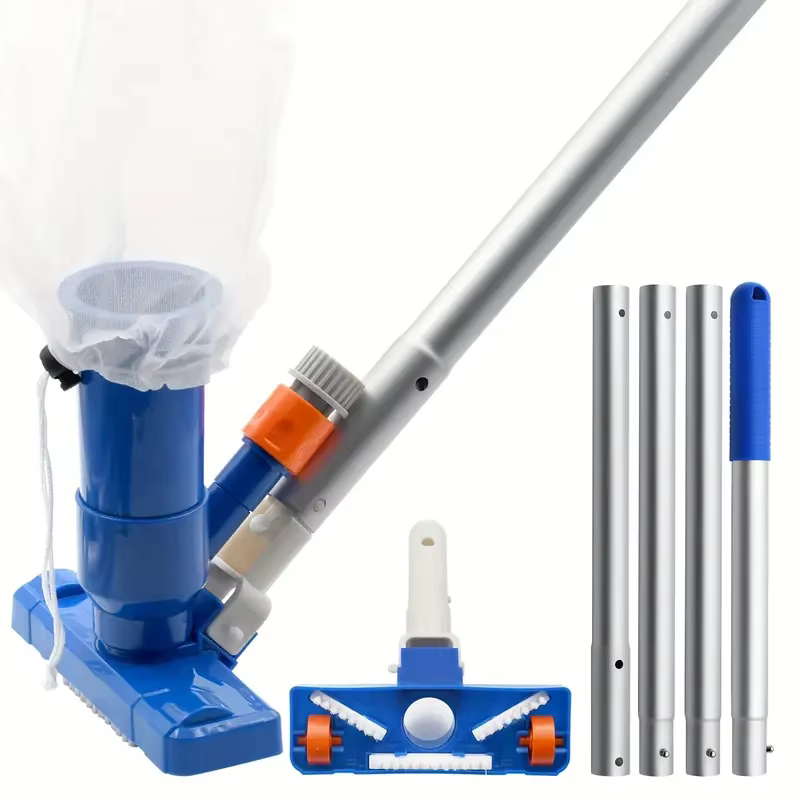Kit d'aspirateur de piscine avec 4 sections