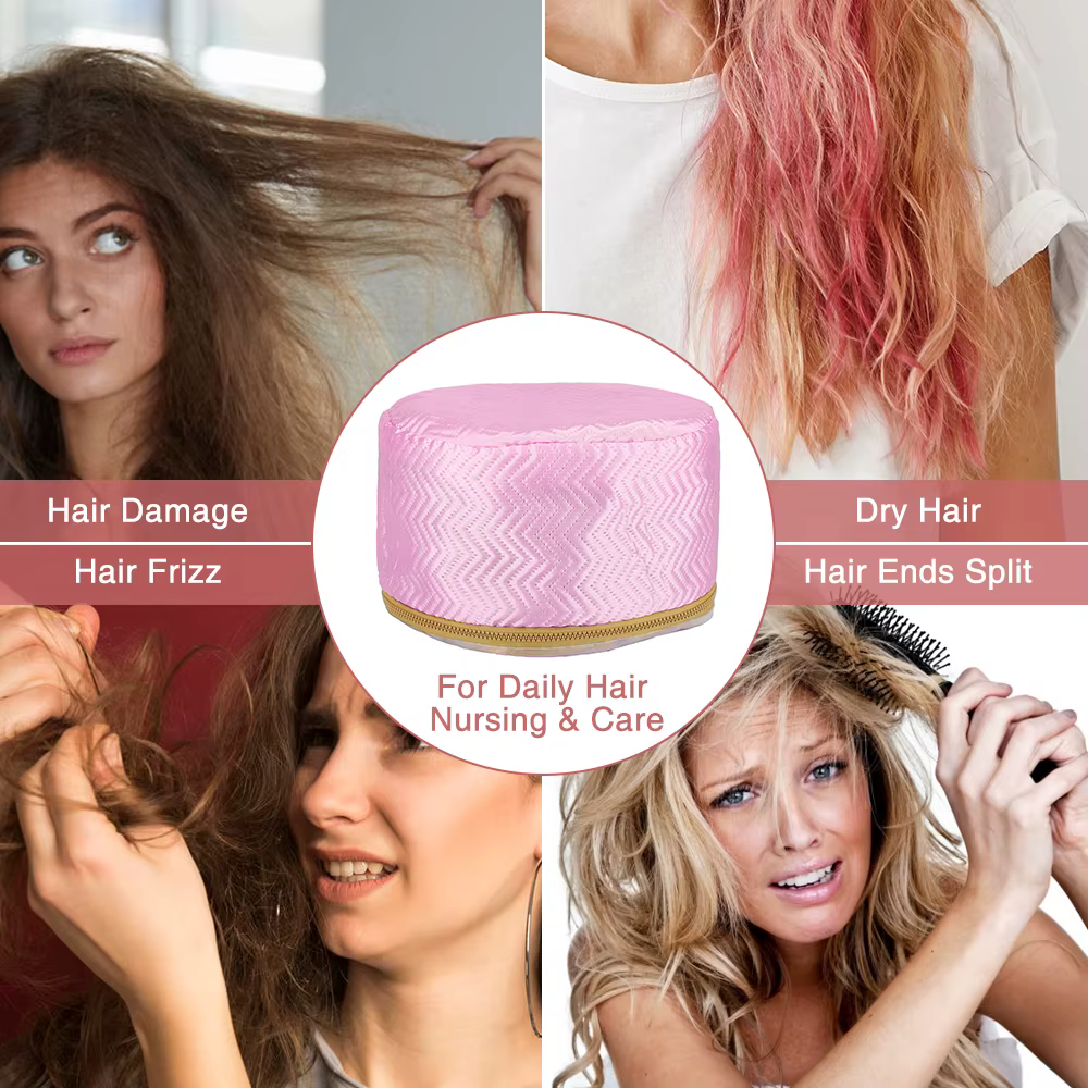 Bonnets chauffants pour cheveux pour femmes, traitement thermique, vapeur, nourrissant, accessoires de soins, sèche-cheveux, spa à domicile, salon de coiffure