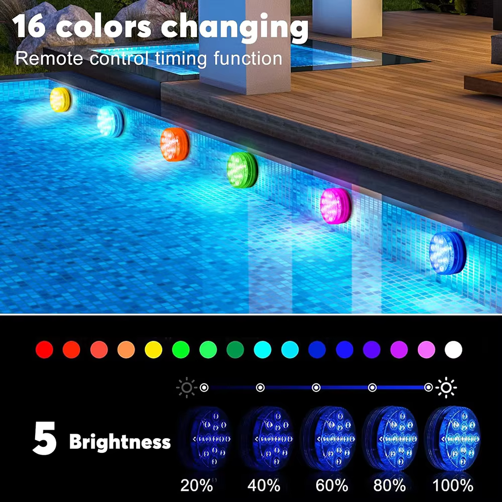 Lampe LED RGB 10 LED pour piscine