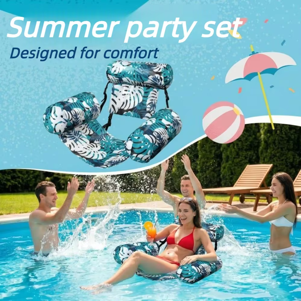 Canapé flottant pliable à double usage pour piscine et plage