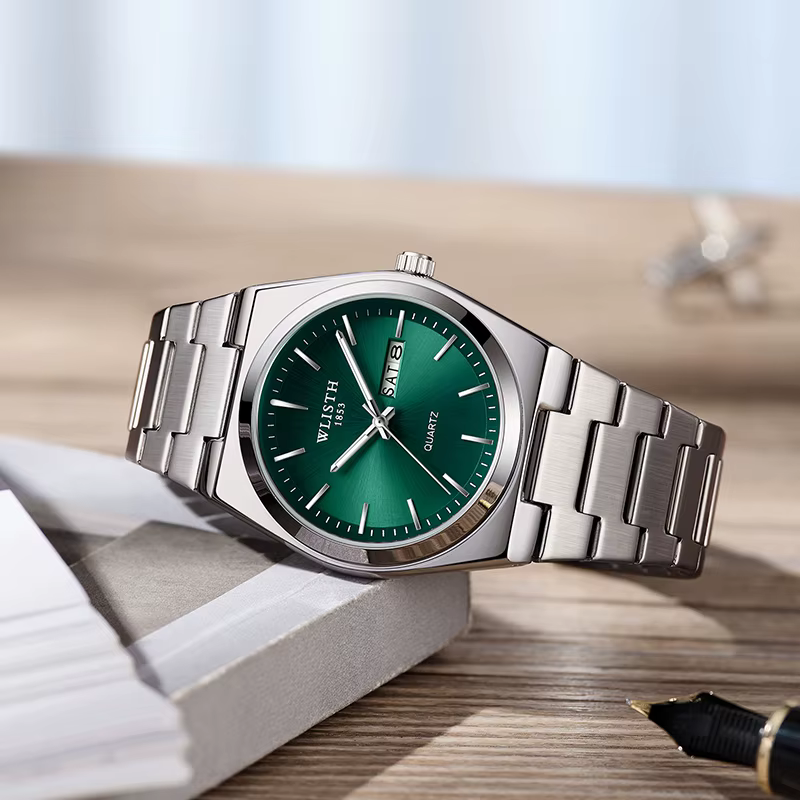 Homme montre montre à Quartz de luxe étanche lumineux Date semaine en acier inoxydable montre pour hommes mâle relógios masculino reloj hombre