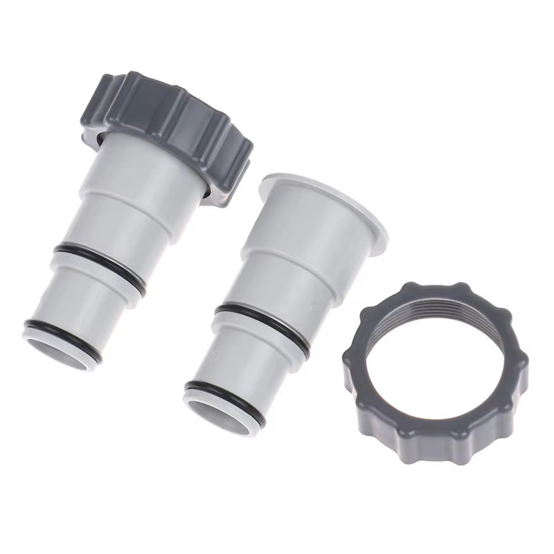 Adaptateur de Tuyau de Piscine avec Collier pour Pompe de Connexion Filetée Intex