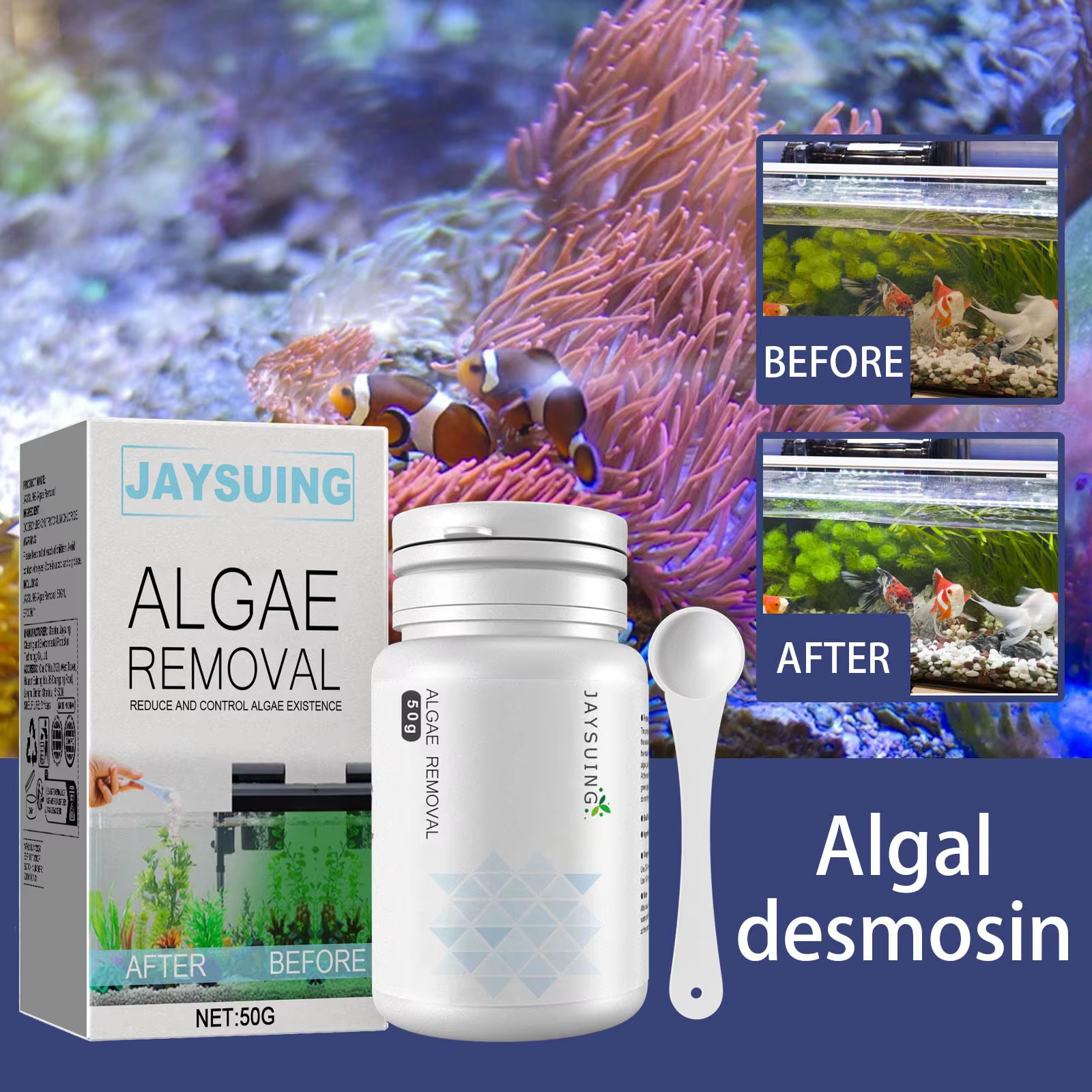 Dissolvant d'algues et de mousse