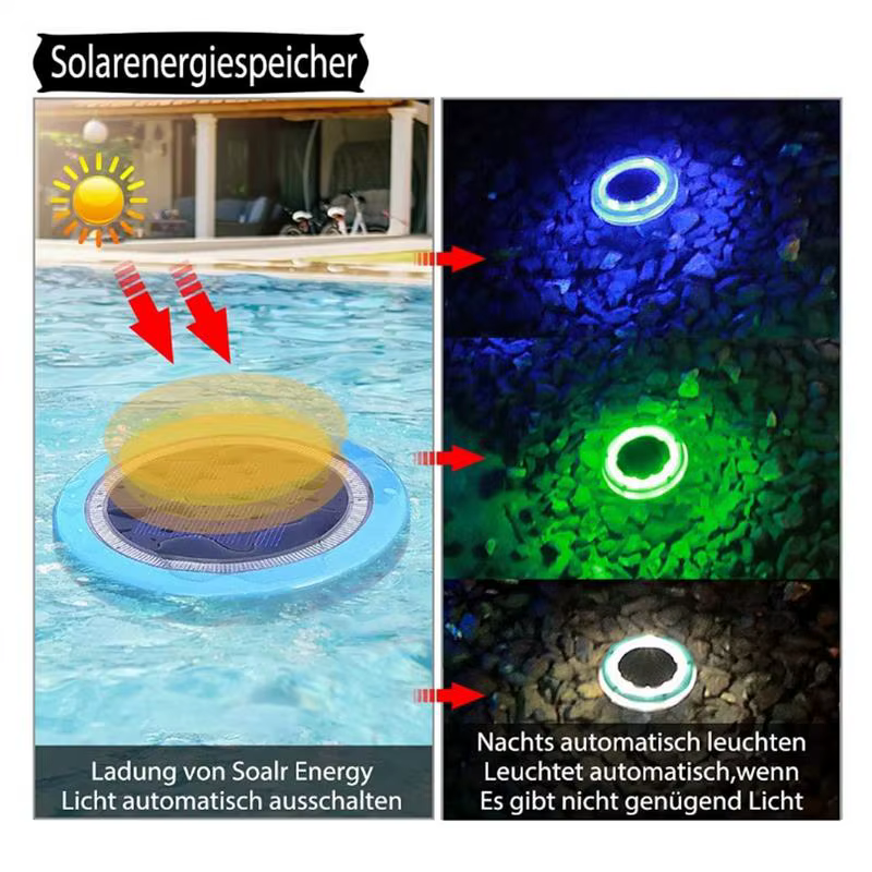Lumière de piscine flottante solaire lampe