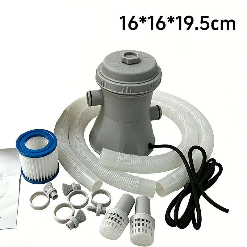 Pompe de circulation d'eau pour piscine, filtre de piscine extérieur pour usage domestique, système de filtration efficace avec tuyaux et filtre pour piscines
