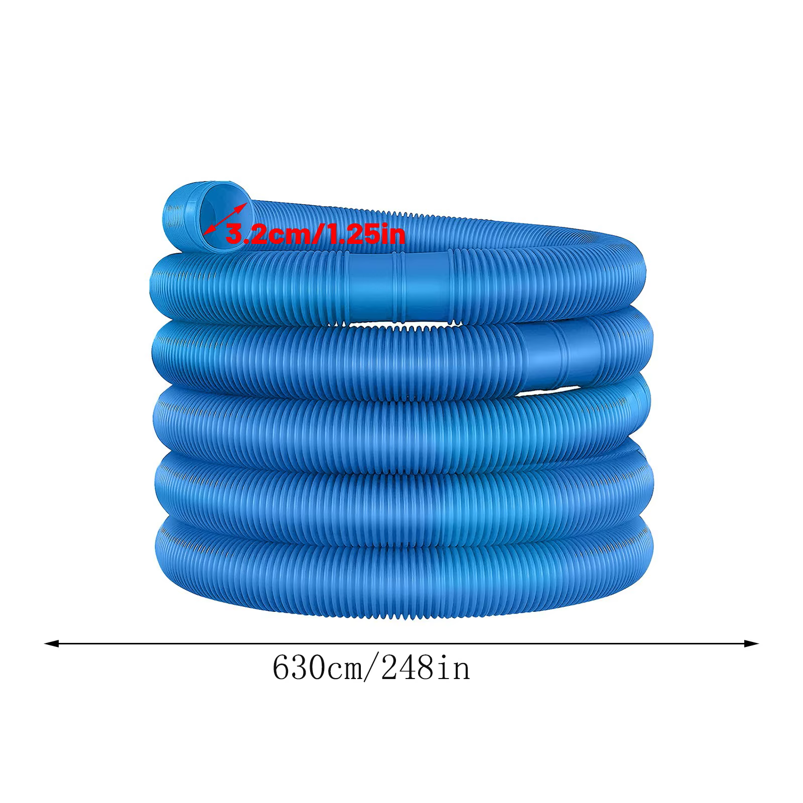 Tuyau de piscine flexible ondulé de 6