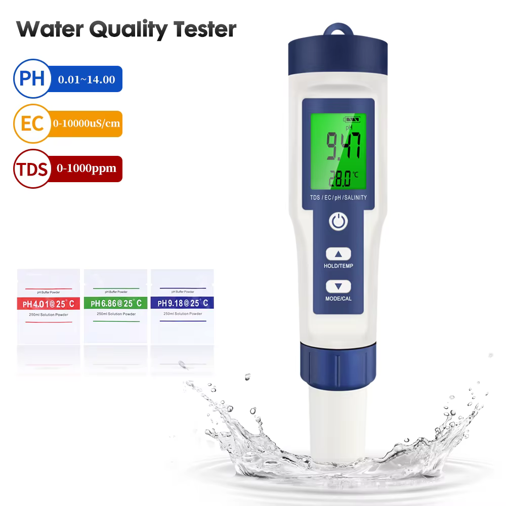 Testeur numérique de qualité de l'eau 5 en 1