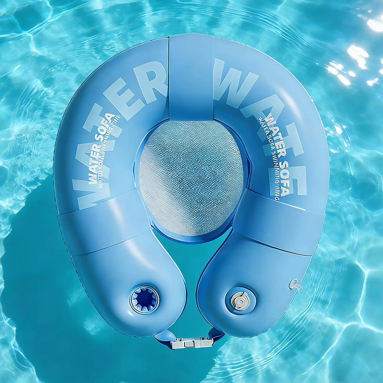 1 flotteur gonflable pour piscine – Un transat gonflable avec porte-gobelets, idéal pour se détendre au bord de la piscine, sur la plage ou au bord du lac