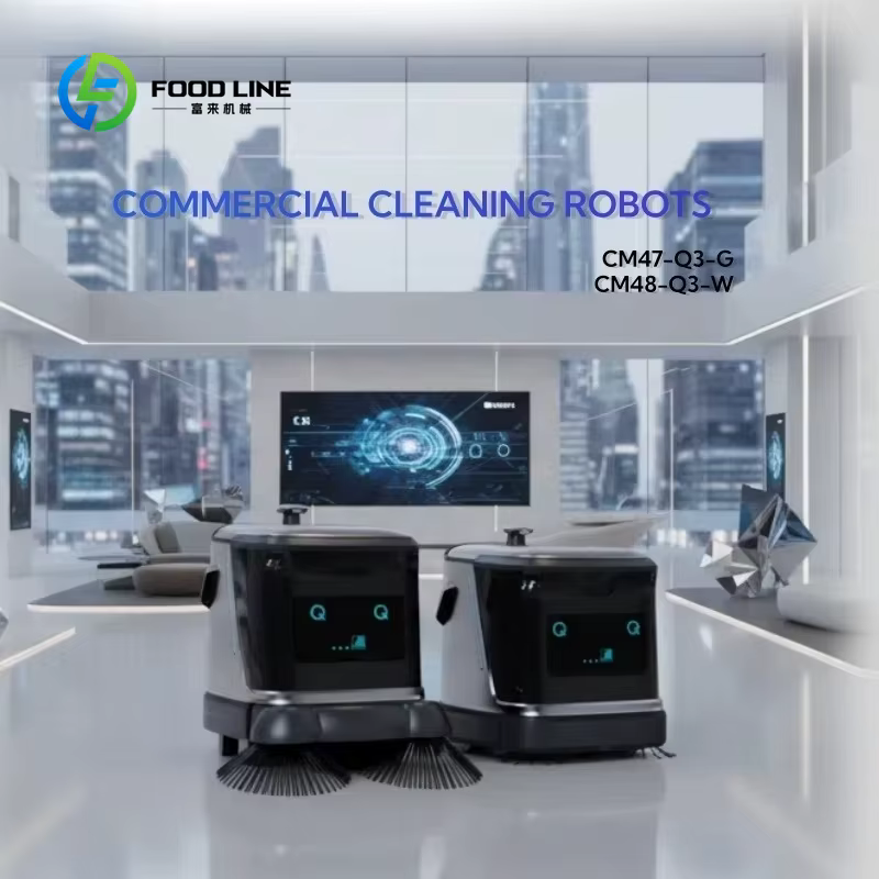 Robot de nettoyage de sols personnalisé, balayeur, aspirateur, grand réservoir d'eau, large largeur de travail, pour l'entretien des ateliers de production