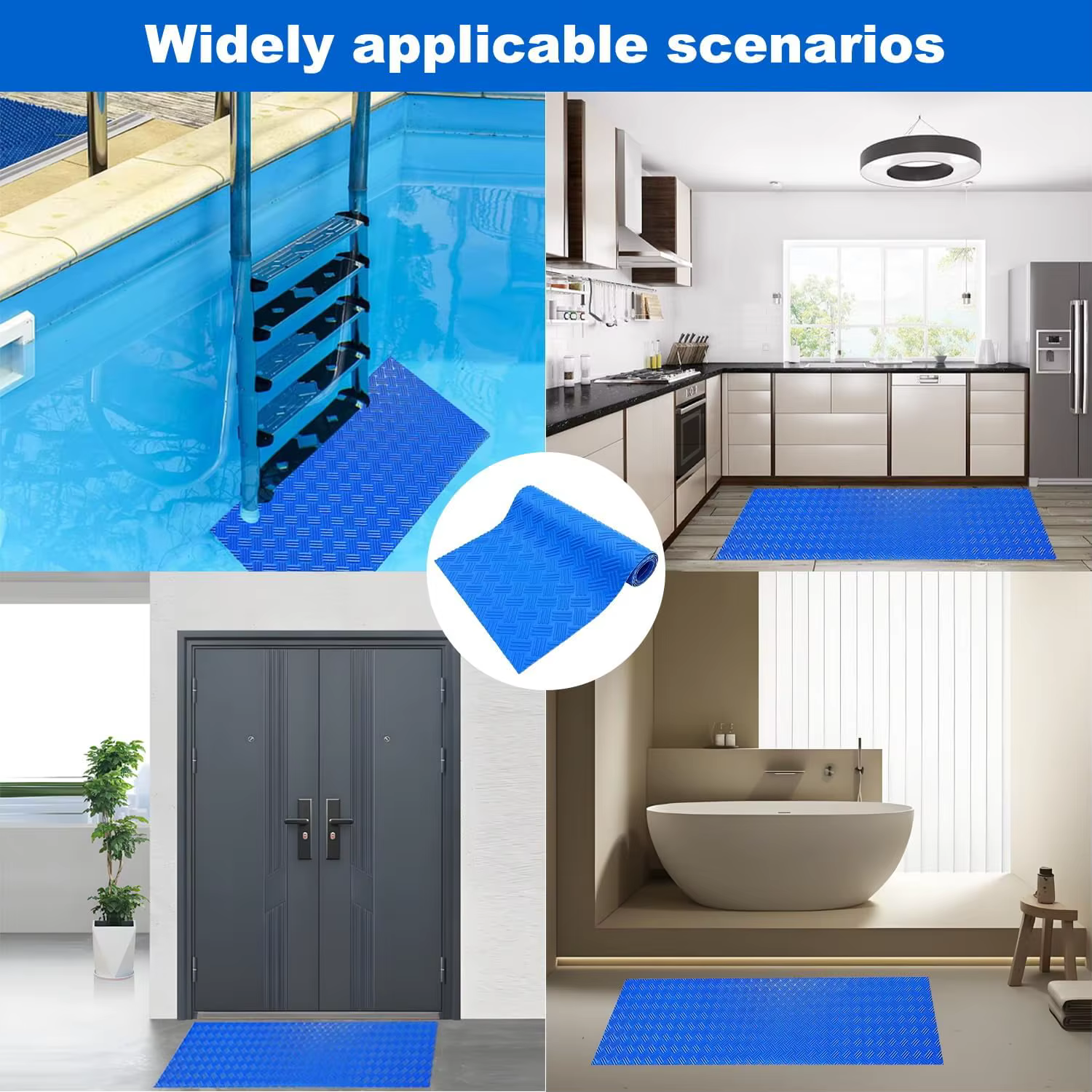 Tapis d'échelle de piscine-tapis de protection pour escalier de piscine avec Texture antidérapante