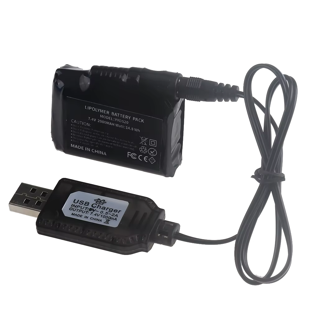 Batterie de rechange pour gants chauffants 7.4V 2000mAh 2S, batterie au lithium polymère pour gilet chauffant, chaussettes, batterie chauffante anti-gel pour l'hiver