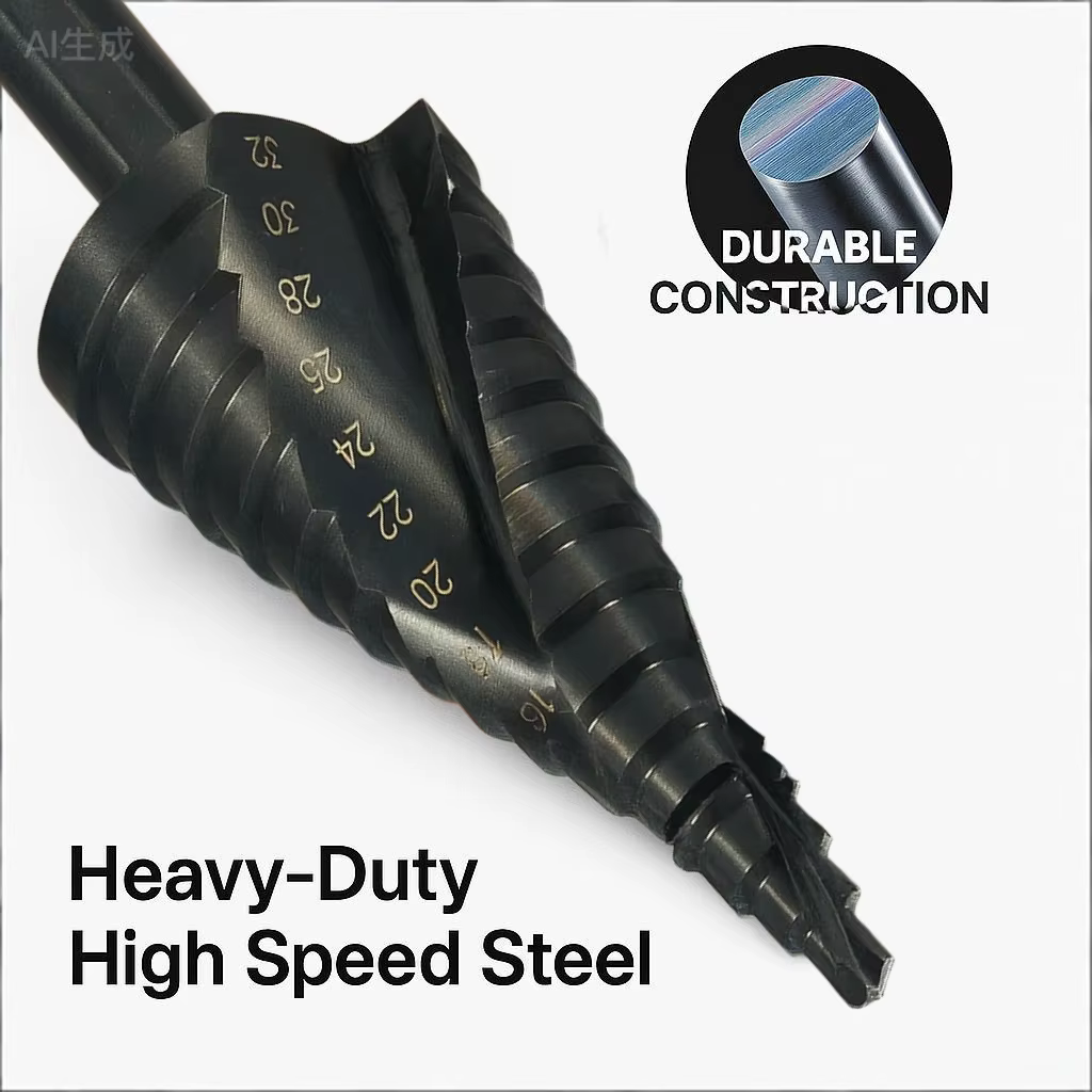 HSS Cobalt étape foret 4-32mm spirale cône Bit Triangle tige métal bois forage alésoir haute vitesse acier bricolage outil
