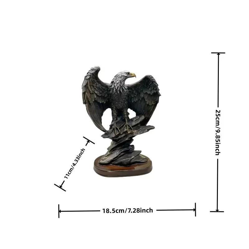 Statue d'aigle en résine, décoration de maison, Statue de bureau, symbole de pouvoir de la liberté de la richesse, cadeau de vacances d'anniversaire