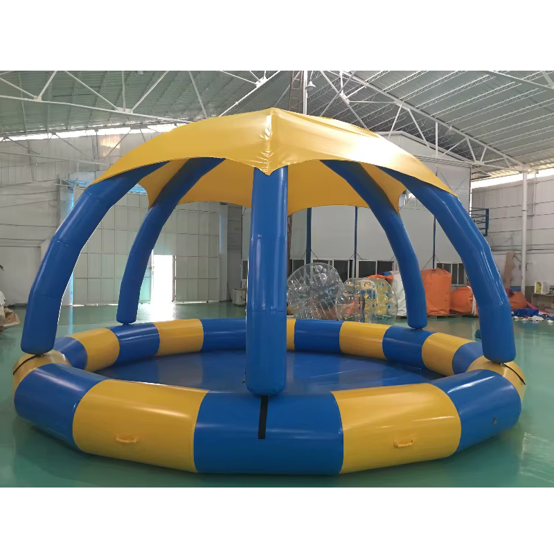 Piscine gonflable flottante ronde avec couverture