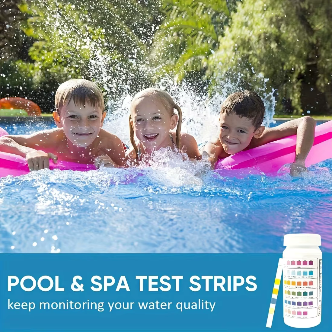 Bandelettes de Test d'eau de piscine et de Spa 6 en 1