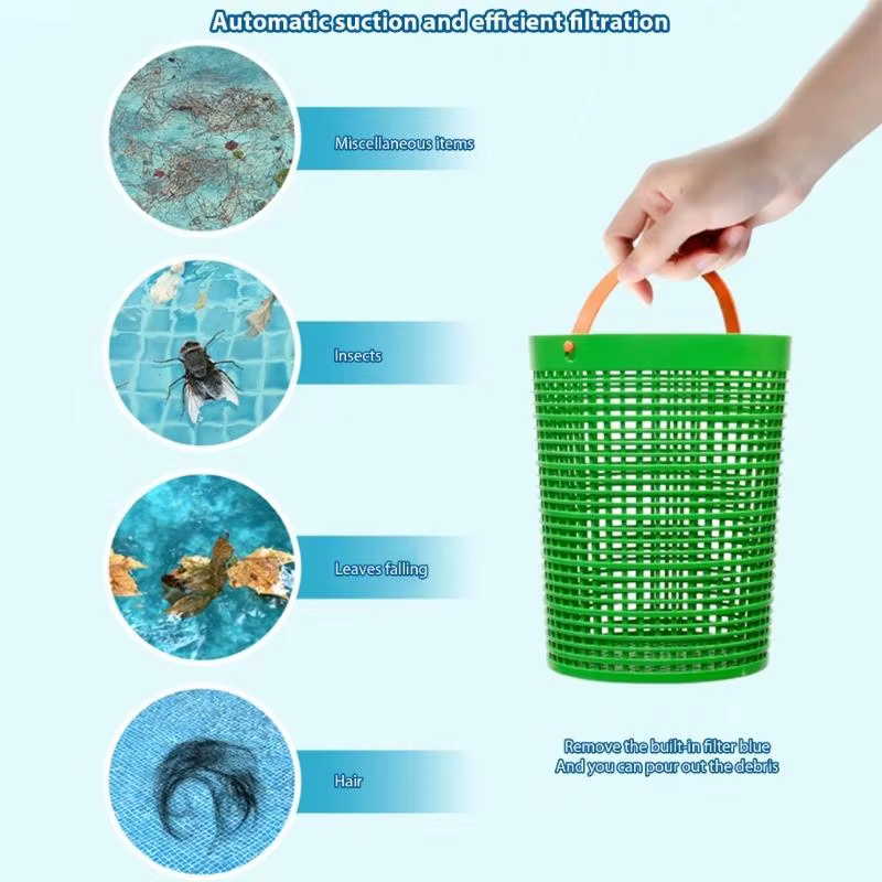 Le remplacement du panier d'écumoire en plastique durable améliore les mailles Filtration pour l'entretien piscine 69HD