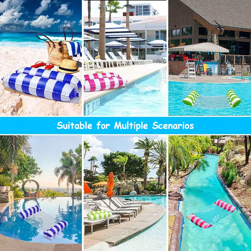 Nouveau matelas gonflable flottant pliable pour piscine