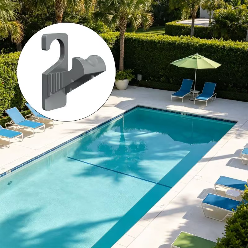 Support tuyau piscine en plastique