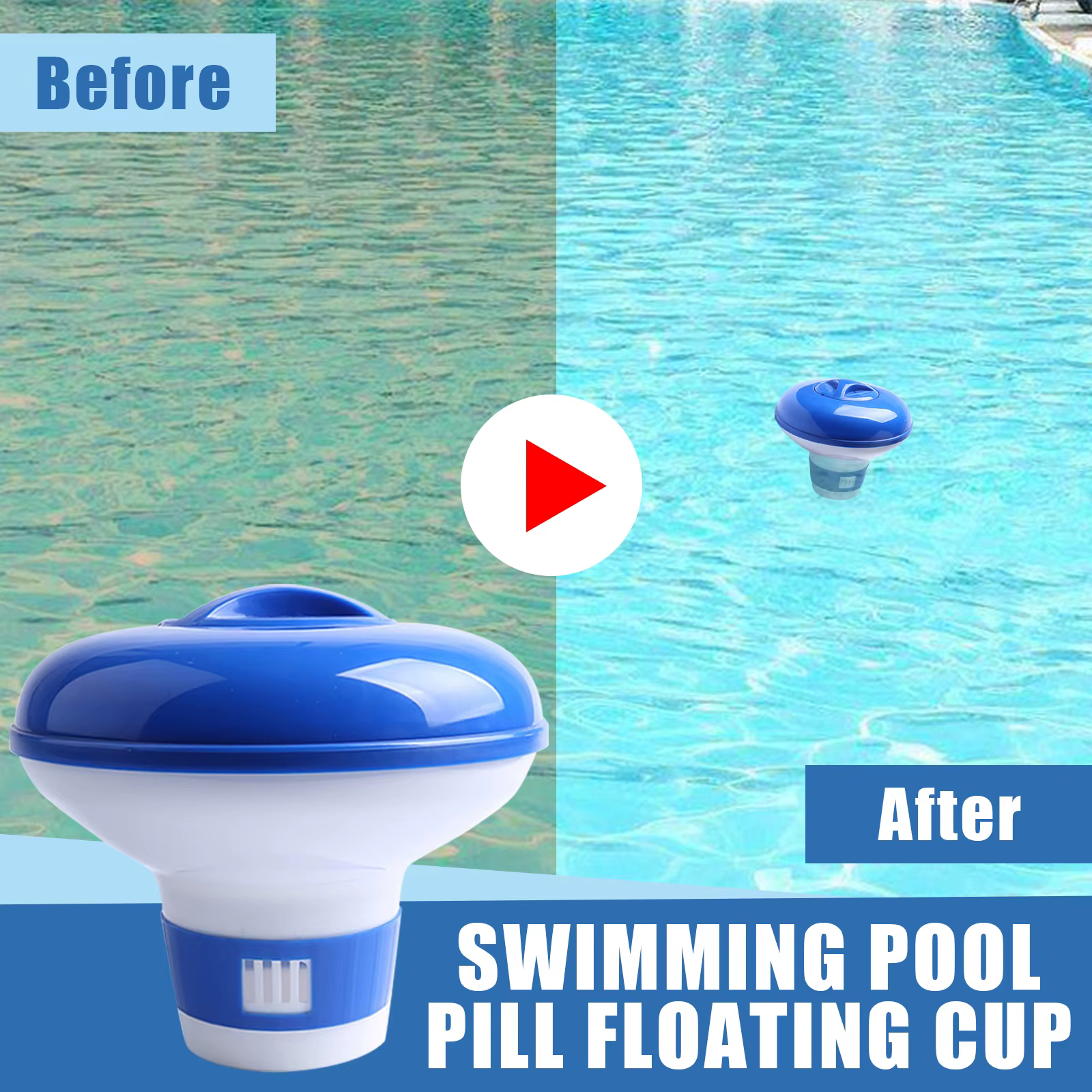 Distributeur de chlore flottant pour piscine avec aérations à débit réglable