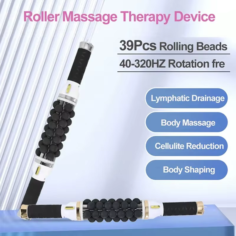 Rouleau de perles de réduction de la Cellulite, Massage, Drainage lymphatique, perles roulantes, thérapie cylindrique, contour du corps, Machine d'élimination des graisses