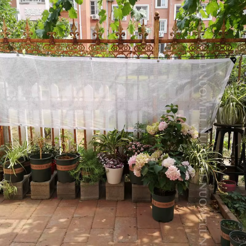 Couverture de bâche PE renforcée de 0.33mm Film imperméable pour terrasse balcon plantes abri Camp tente voiles d'ombrage visibles