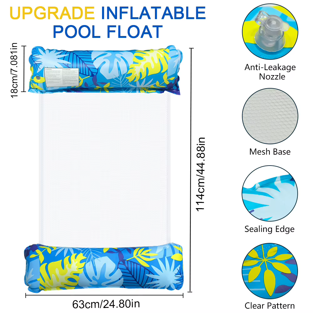 1 Pack de Hamacs Flottants pour Piscine pour Adultes