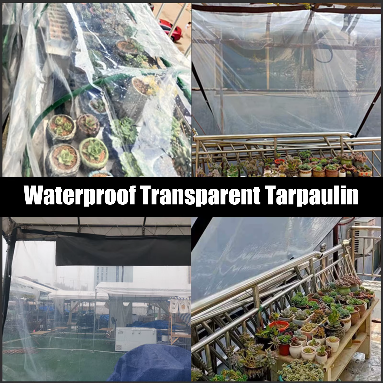 Bâche imperméable transparente épaisse pour jardin
